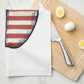 Patriottische Apple Vintage Gravure Vector Design_ Theedoek (Quarter Fold)