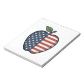 Patriottische Apple Vintage Gravure Vector Ontwerp Notitieblok (Linkerzijde)