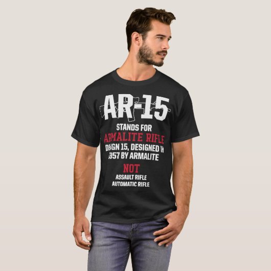 Patriottische AR15 V5 M0019 Ar15-standaard voor ar T-shirt (Voorkant volledig)