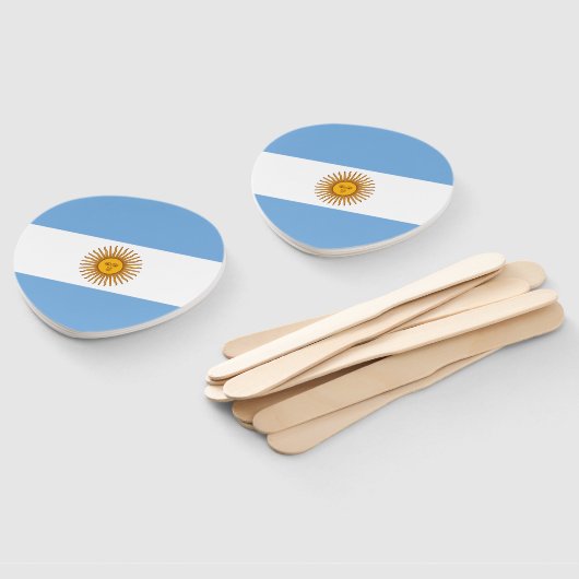 Patriottische Argentijnse vlag Handwaaier (Niet-gemonteerd)