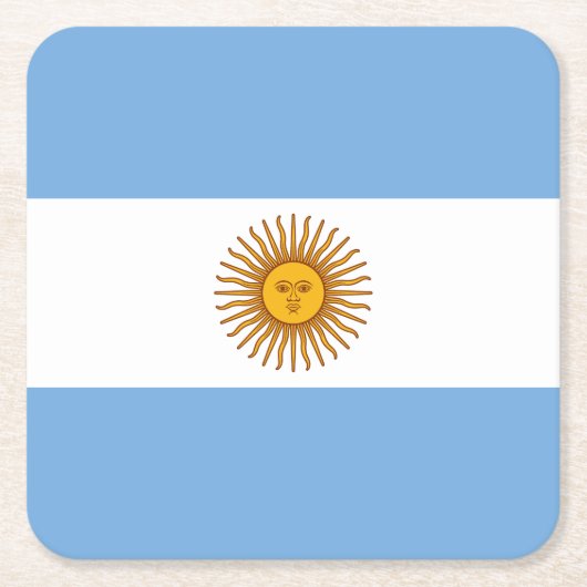 Patriottische Argentijnse vlag Kartonnen Onderzetters (Voorkant)