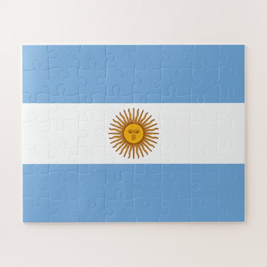 Patriottische Argentijnse vlag Legpuzzel (Horizontaal)