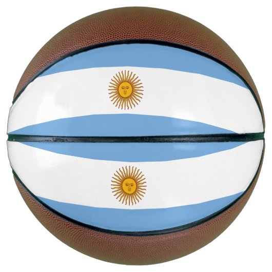 Patriottische Argentijnse Vlag Mini Basketbal (Voorkant)