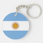 Patriottische Argentijnse vlag Sleutelhanger (Achterkant)
