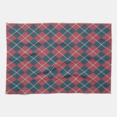 Patriottische Argyle keuken handdoek cadeau (Horizontaal)