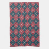 Patriottische Argyle keuken handdoek cadeau (Verticaal)