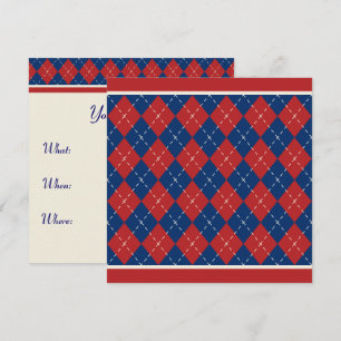 Patriottische Argyle Uitnodiging