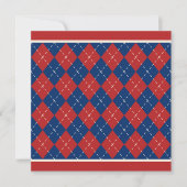 Patriottische Argyle Uitnodiging (Voorkant)