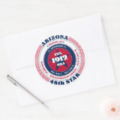 Patriottische Arizona Circle Design Sticker (Envelop)