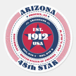 Patriottische Arizona Circle Design Sticker