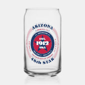 Patriottische Arizona typografie Drinkware Set Blikvorm Glas (Voorkant)
