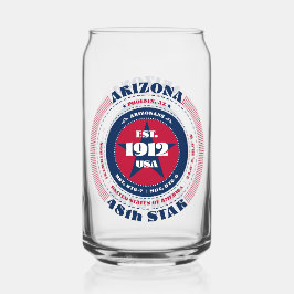 Patriottische Arizona typografie Drinkware Set Blikvorm Glas