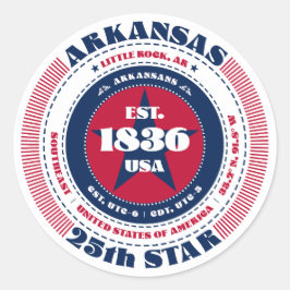 Patriottische Arkansas Circle Design Sticker