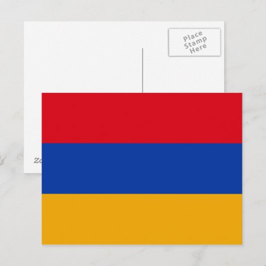 Patriottische Armeense vlag Briefkaart (Voorkant / Achterkant)