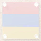 Patriottische Armeense vlag Glazen Onderzetter (Achterkant)