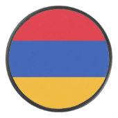 Patriottische Armeense vlag Hockey Puck (Voorkant)
