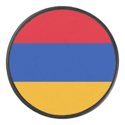 Patriottische Armeense vlag Hockey Puck (Voorkant)