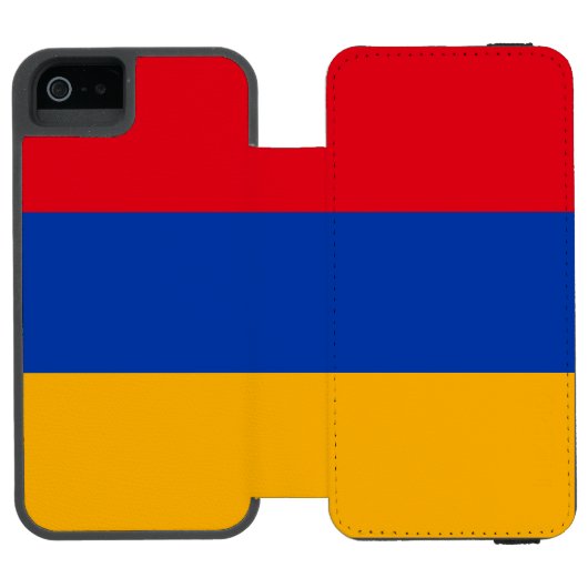 Patriottische Armeense vlag Incipio iPhone Portemonnee Hoesje (Agenda Open)