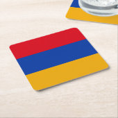 Patriottische Armeense vlag Kartonnen Onderzetters (Schuin)