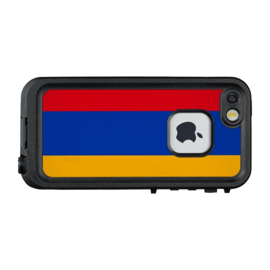 Patriottische Armeense vlag LifeProof iPhone Hoesje (Achterkant (horizontaal))