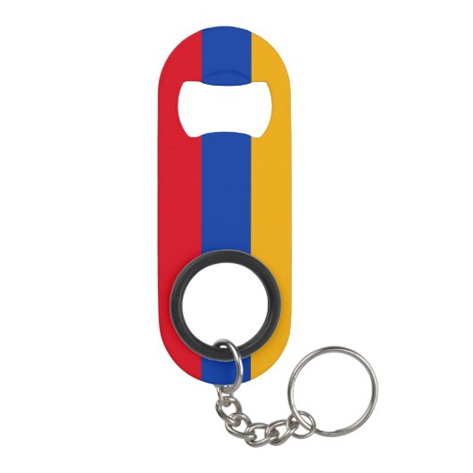 Patriottische Armeense vlag Mini Flessenopener (Achterkant)