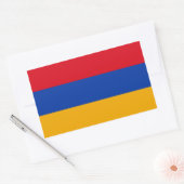 Patriottische Armeense vlag Rechthoekige Sticker (Envelop)