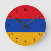 Patriottische Armeense vlag Ronde Klok (Voorkant)