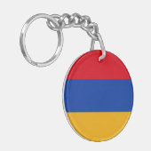 Patriottische Armeense vlag Sleutelhanger (Voorkant Links)