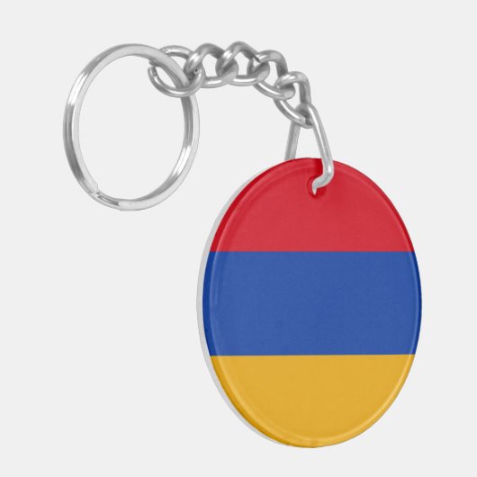 Patriottische Armeense vlag Sleutelhanger (Voorkant Links)