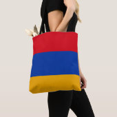 Patriottische Armeense vlag Tote Bag (Dichtbij)