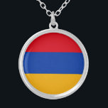 Patriottische Armeense vlag Zilver Vergulden Ketting<br><div class="desc">De nationale vlag van Armenië.</div>