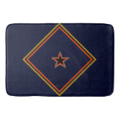 Patriottische Art Deco - Gouden Strepen Rode Ster  Badmat (Voorkant)