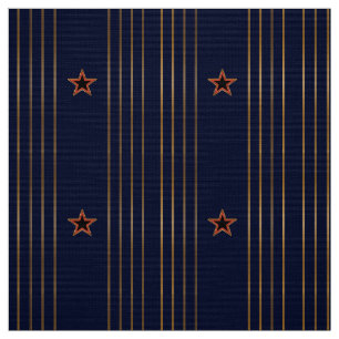 Patriottische Art Deco - Gouden Strepen Rode Ster  Stof