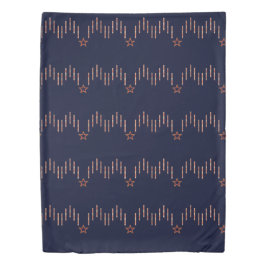 Patriottische Art Deco - Rood Ivoor op Navy Blue v
