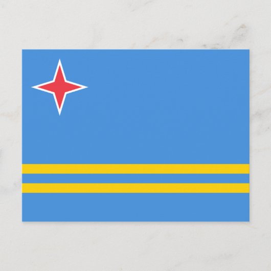 Patriottische Arubaanse vlag Briefkaart (Voorkant)