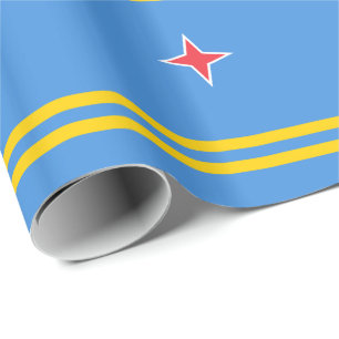 Patriottische Arubaanse vlag Cadeaupapier
