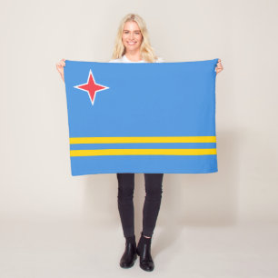 Patriottische Arubaanse Vlag Fleece Deken