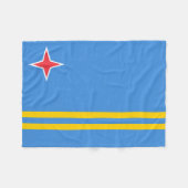 Patriottische Arubaanse Vlag Fleece Deken (Voorkant (Horizontaal))