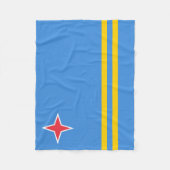 Patriottische Arubaanse Vlag Fleece Deken (Voorkant)