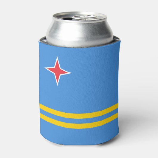 Patriottische Arubaanse Vlag Kan Koeler (Blikje Voorkant)