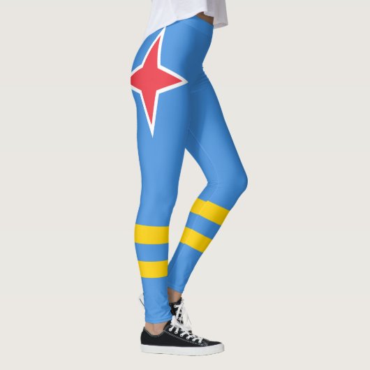 Patriottische Arubaanse vlag Leggings (Rechts)