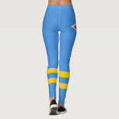 Patriottische Arubaanse vlag Leggings (Achterkant)