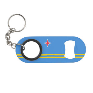 Patriottische Arubaanse vlag Mini Flessenopener