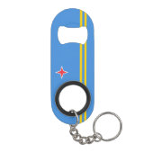Patriottische Arubaanse vlag Mini Flessenopener (Achterkant)