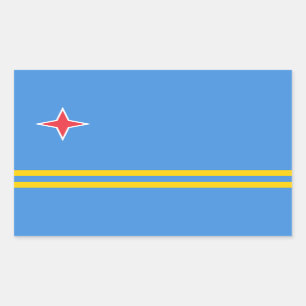 Patriottische Arubaanse vlag Rechthoekige Sticker