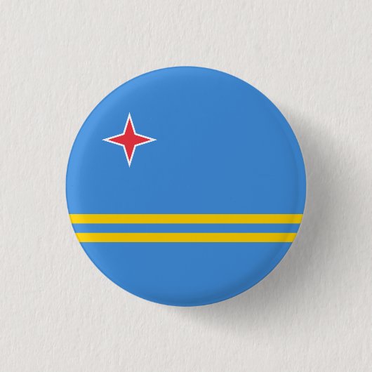 Patriottische Arubaanse vlag Ronde Button 3,2 Cm (Voorkant)