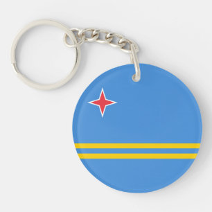 Patriottische Arubaanse vlag Sleutelhanger