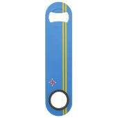 Patriottische Arubaanse vlag Speed Flessenopener (Voorkant)