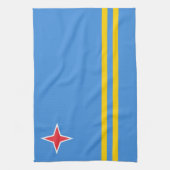 Patriottische Arubaanse vlag Theedoek (Verticaal)