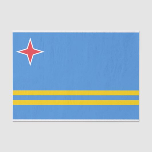 Patriottische Arubaanse vlag Tissuepapier (Voorkant)